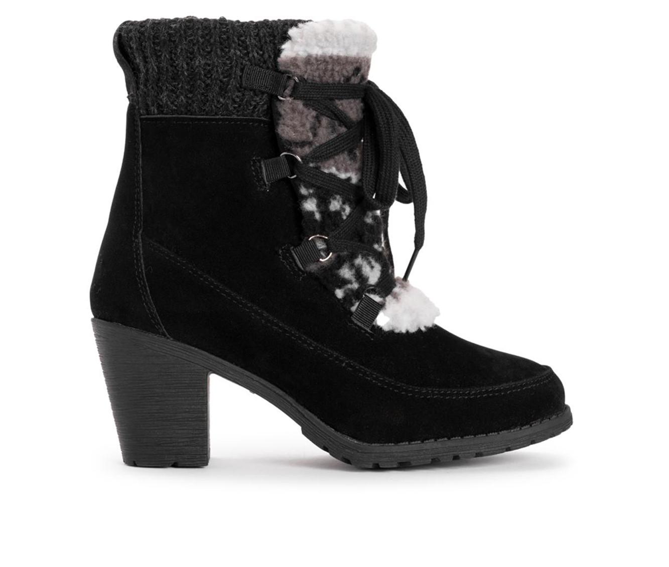 Women's MUK LUKS Lacy Lilah Lace Up Heeled Booties