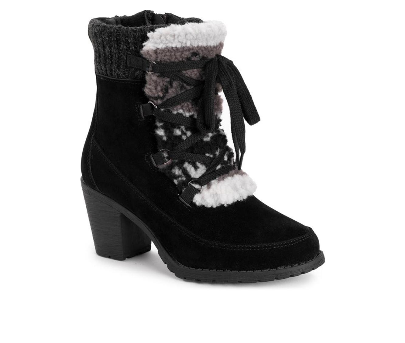 Women's MUK LUKS Lacy Lilah Lace Up Heeled Booties