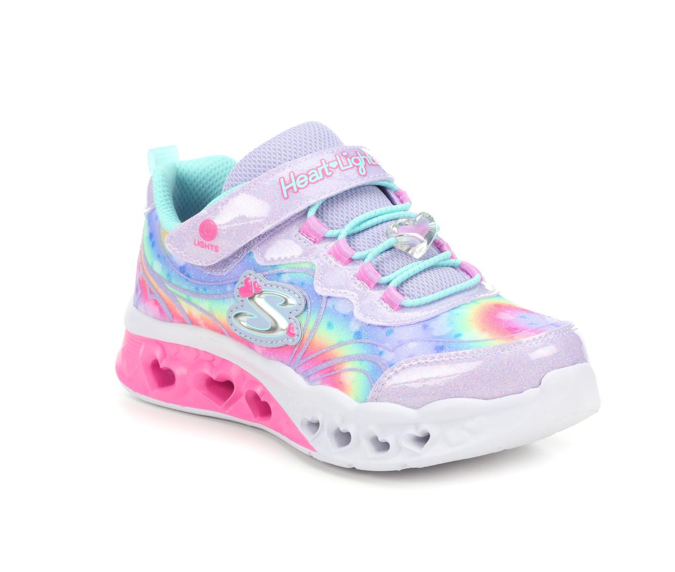 Girls' Skechers Little Kid Flutter Hearts Groovy Light-Up Shoes