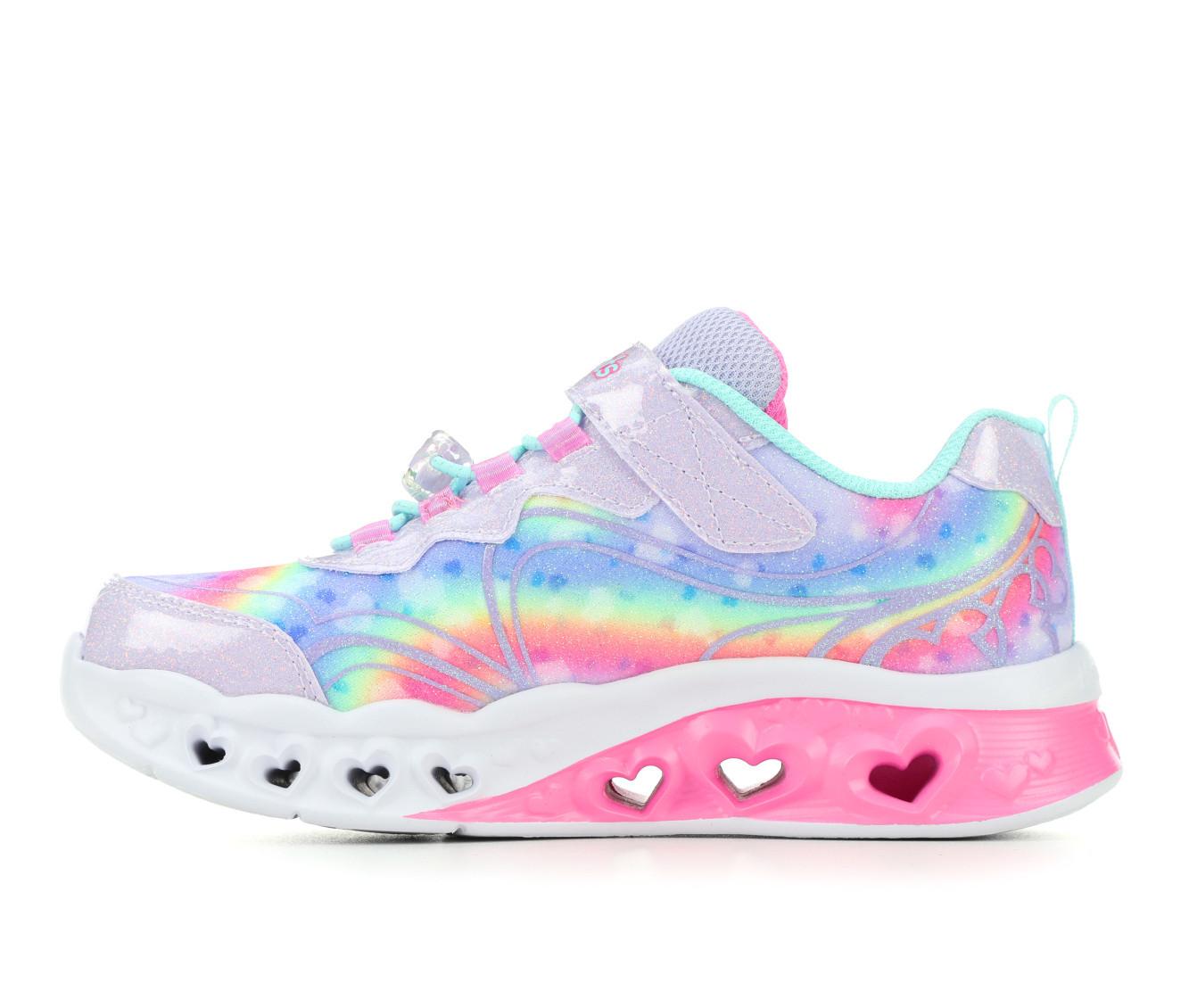 Girls' Skechers Little Kid Flutter Hearts Groovy Light-Up Shoes