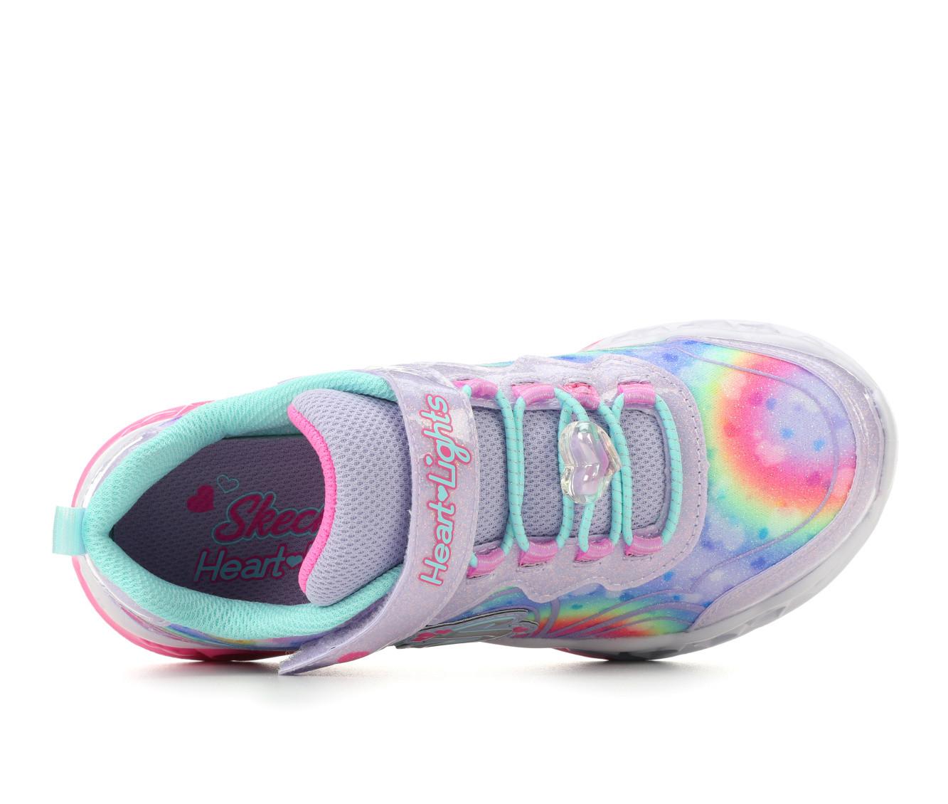 Girls' Skechers Little Kid Flutter Hearts Groovy Light-Up Shoes