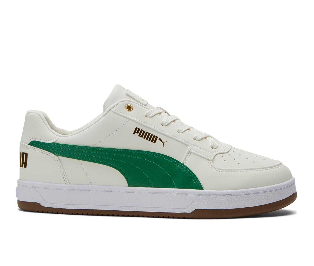 Puma Caven Trainers In White And Green for Men