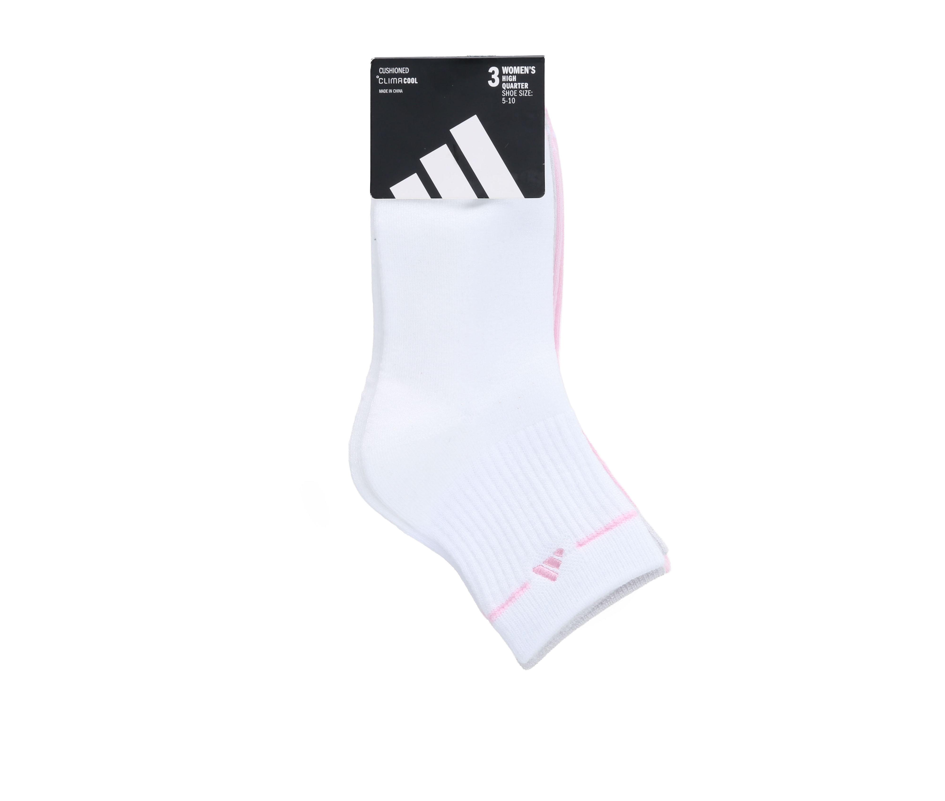 Adidas 3pr Womens Cush Sport Quarter Socks