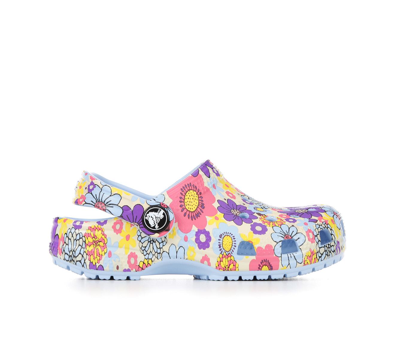 Girls' Crocs Infant Classic Retro Floral Clog 4-10