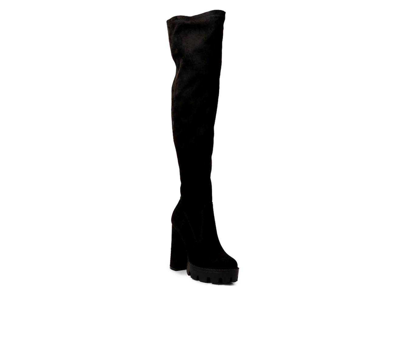 Women's London Rag Maple Over The Knee Heeled Boots