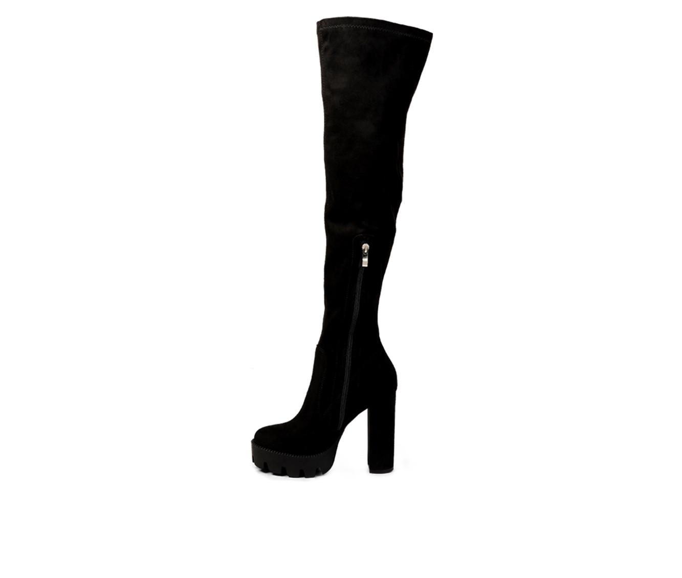 Women's London Rag Maple Over The Knee Heeled Boots