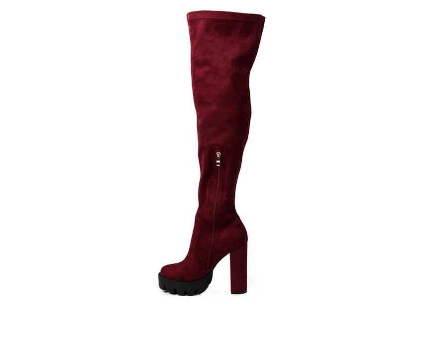 Women's London Rag Maple Over The Knee Heeled Boots