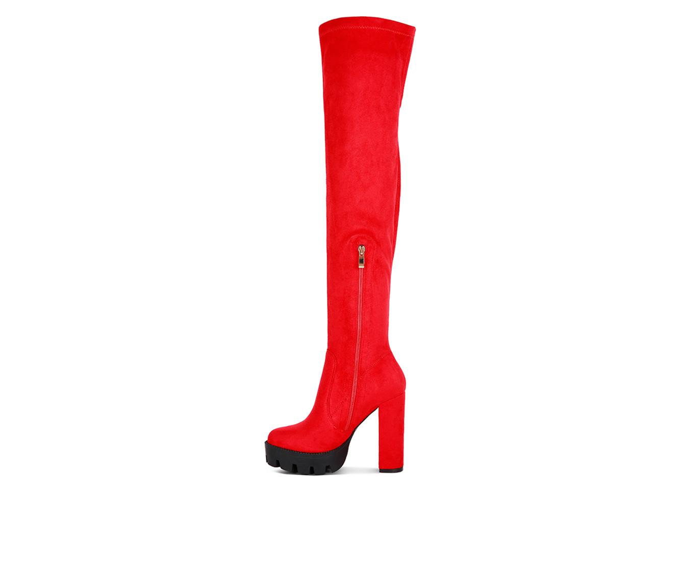 Women's London Rag Maple Over The Knee Heeled Boots