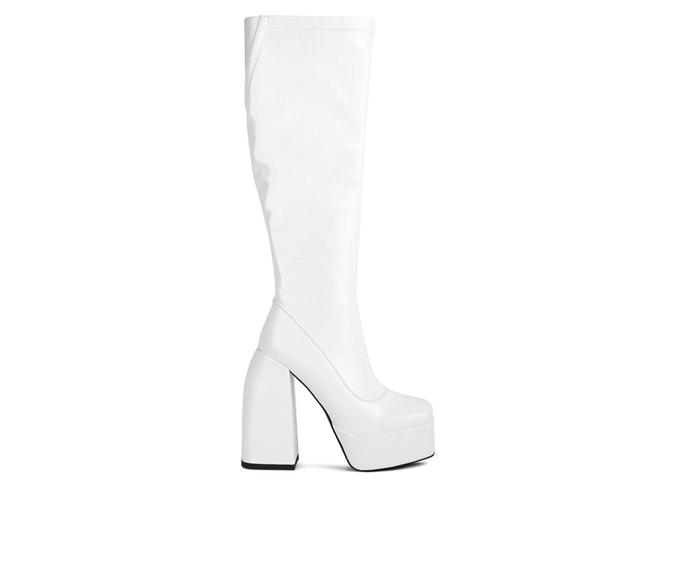 Women's London Rag Fanning Platform Knee High Boots Shoe Carnival