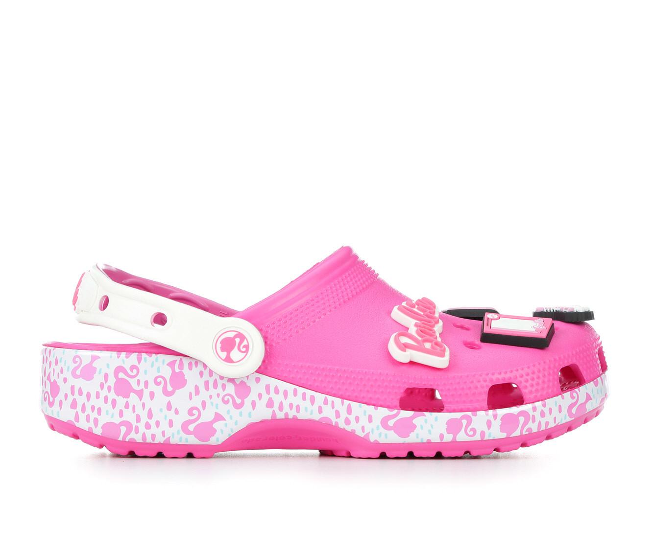 Crocs Barbie Classic Pink Clog Barbie Charms Women's Size 8 New Crocs  Package