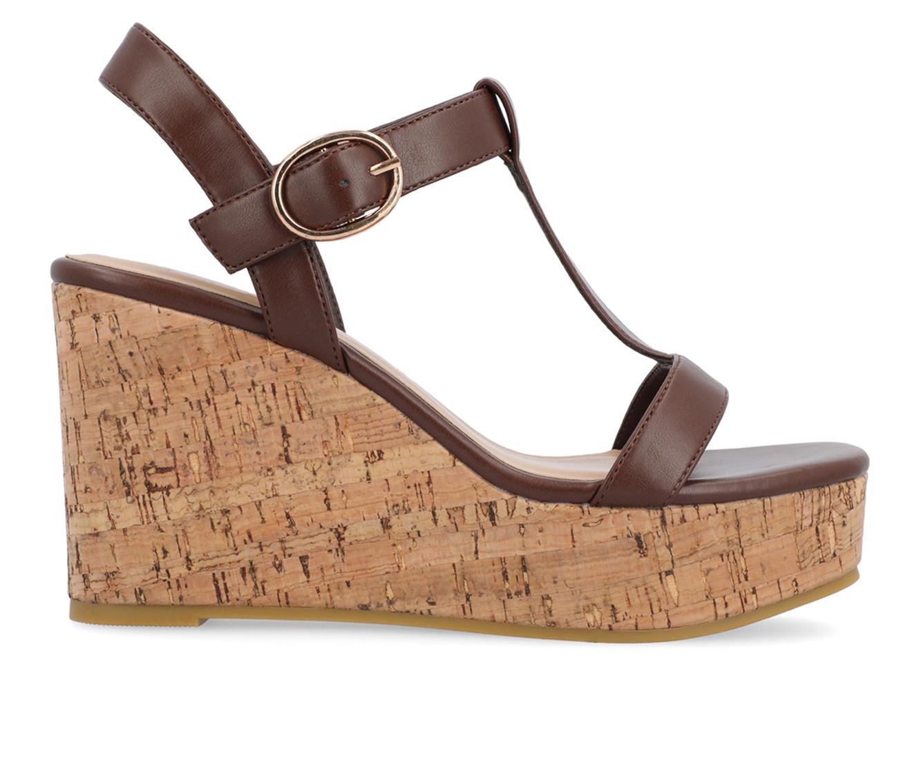 Women's Journee Collection Matildaa Cork Wedge Sandals