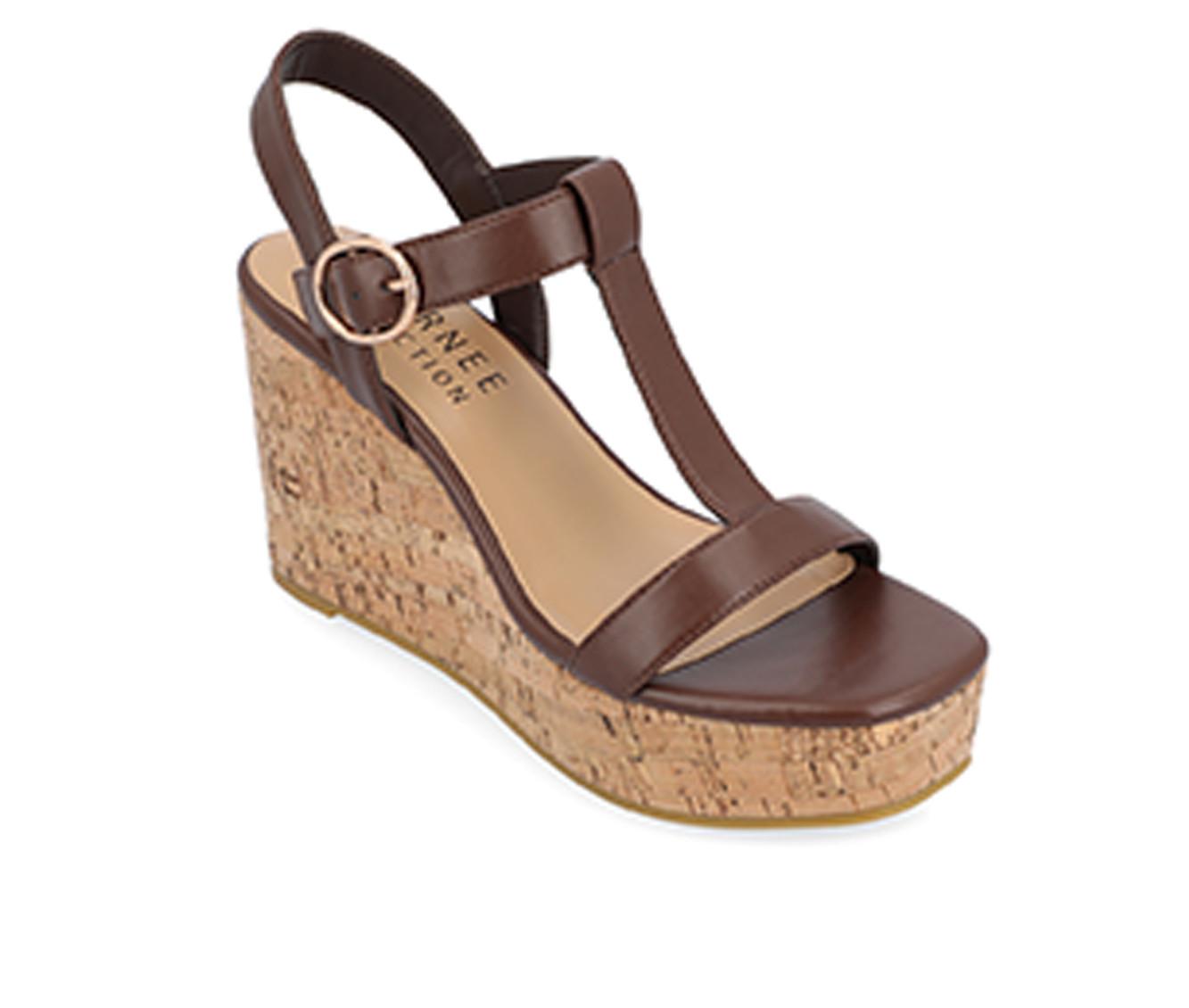 Women's Journee Collection Matildaa Cork Wedge Sandals