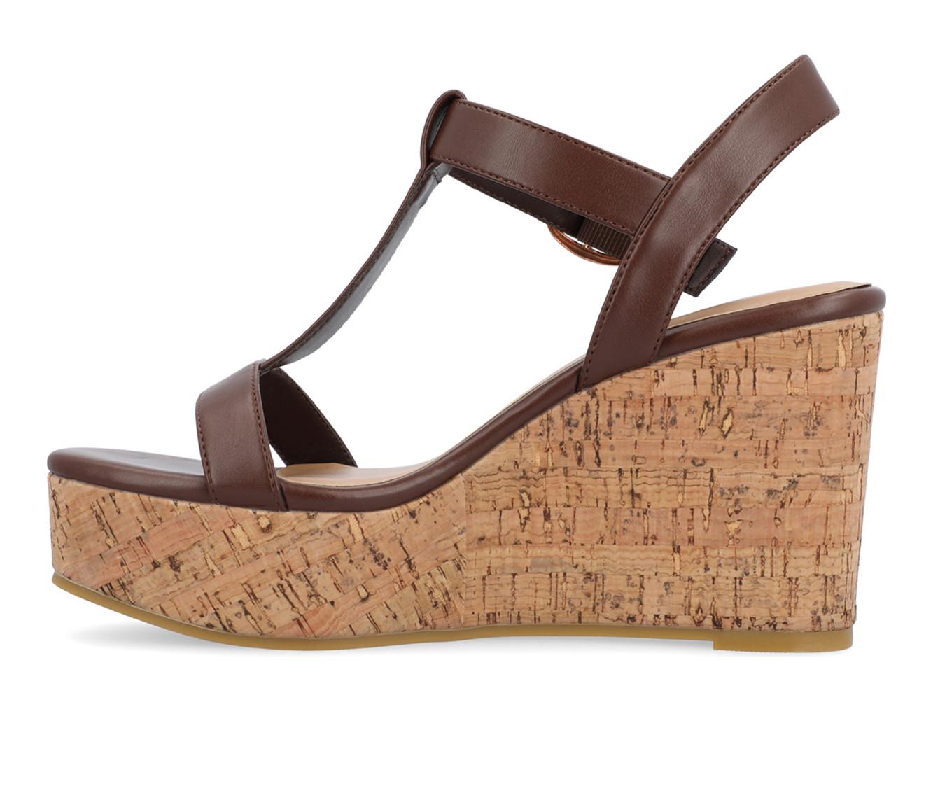 Women's Journee Collection Matildaa Cork Wedge Sandals