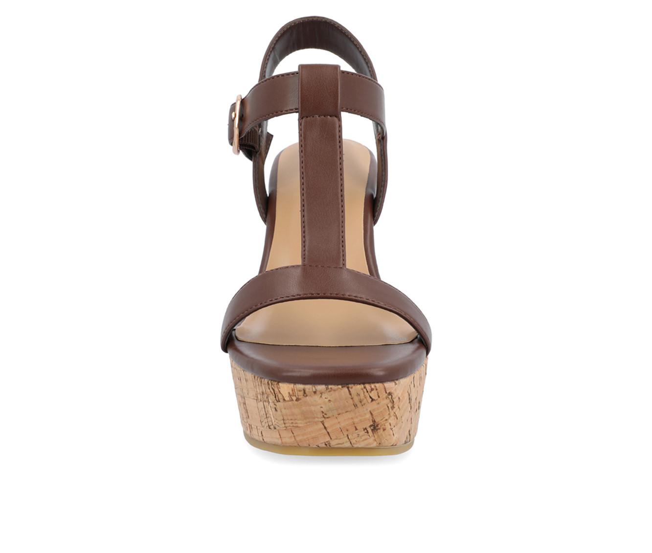 Women's Journee Collection Matildaa Cork Wedge Sandals