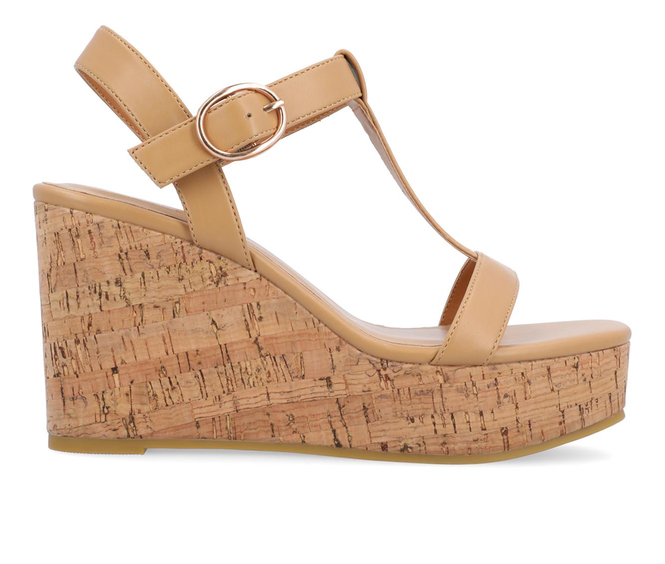 Women's Journee Collection Matildaa Cork Wedge Sandals