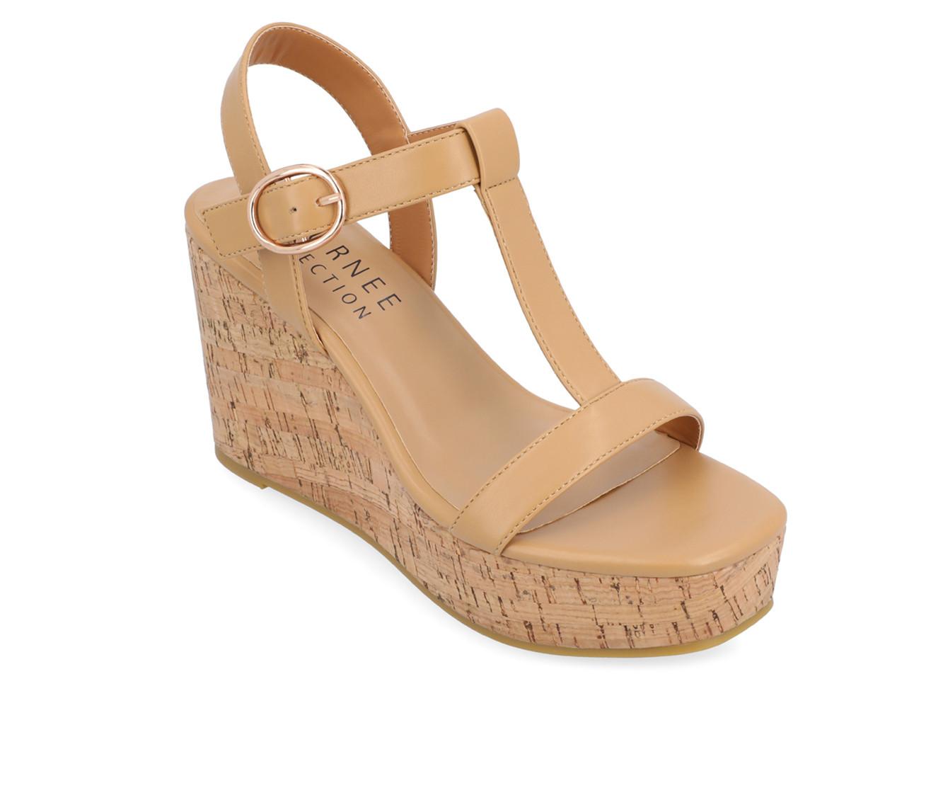 Women's Journee Collection Matildaa Cork Wedge Sandals