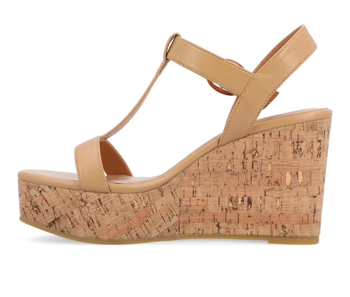 Women's Journee Collection Matildaa Cork Wedge Sandals