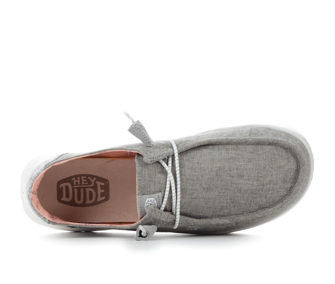 Hey Dude Wendy Chambray Women's Shoes Light Grey –