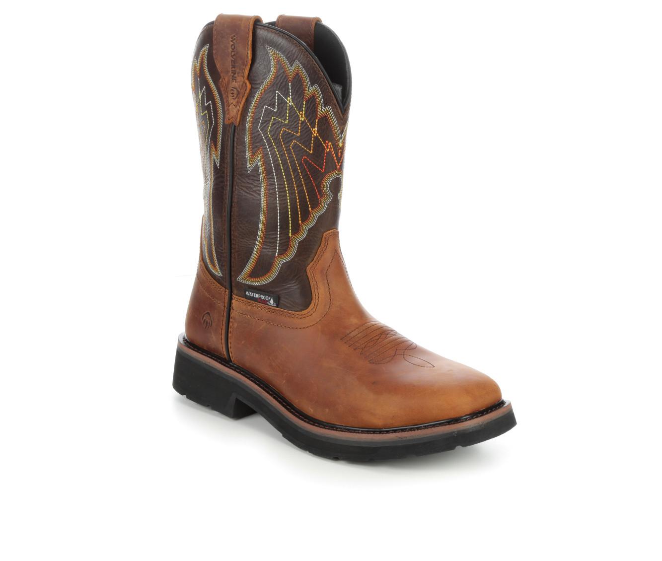 Men's Wolverine Rancher Eagle Steel Toe Cowboy Boots | Shoe Carnival