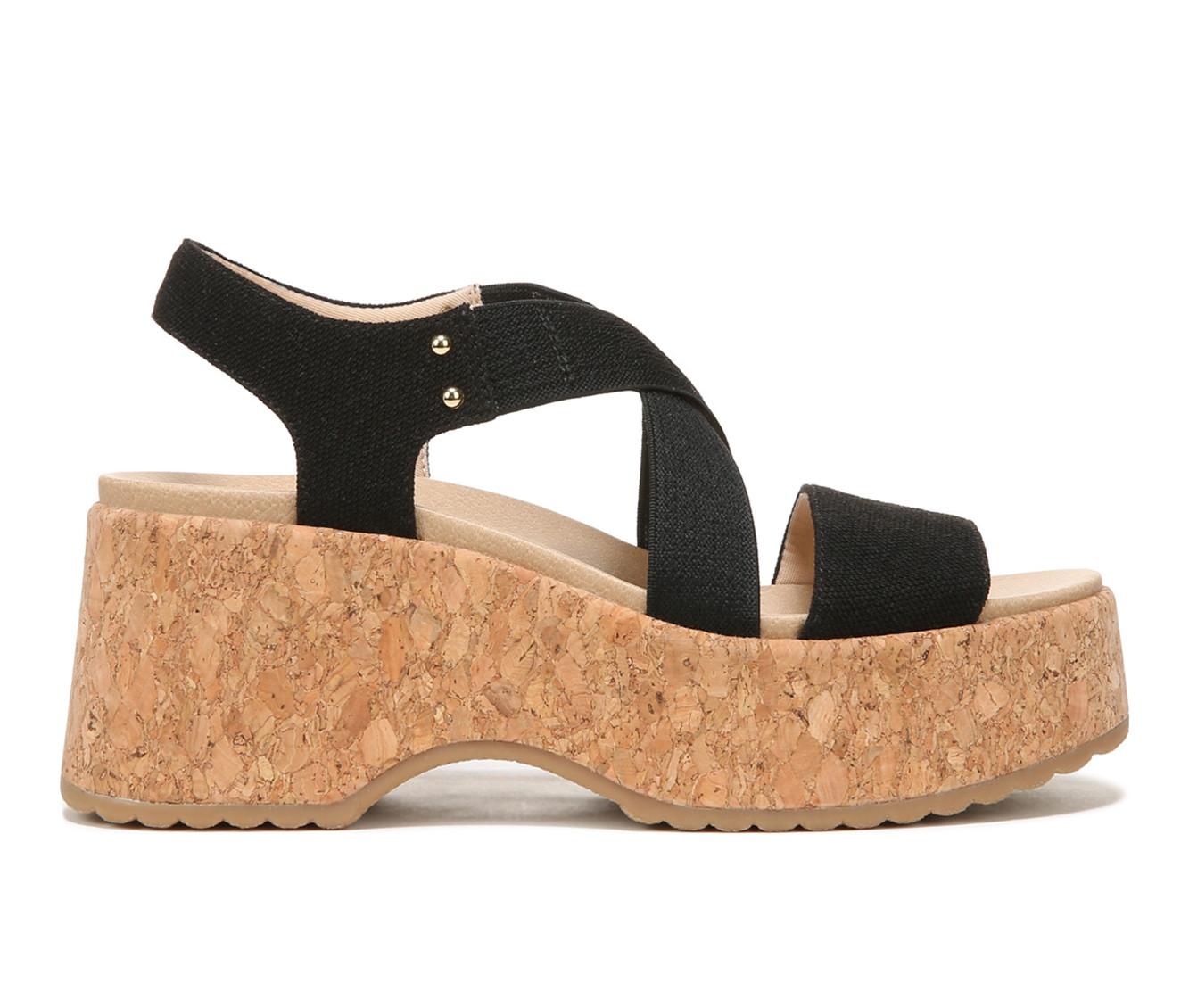 Women s Dr. Scholls Dottie Cork Wedge Sandals Shoe Carnival