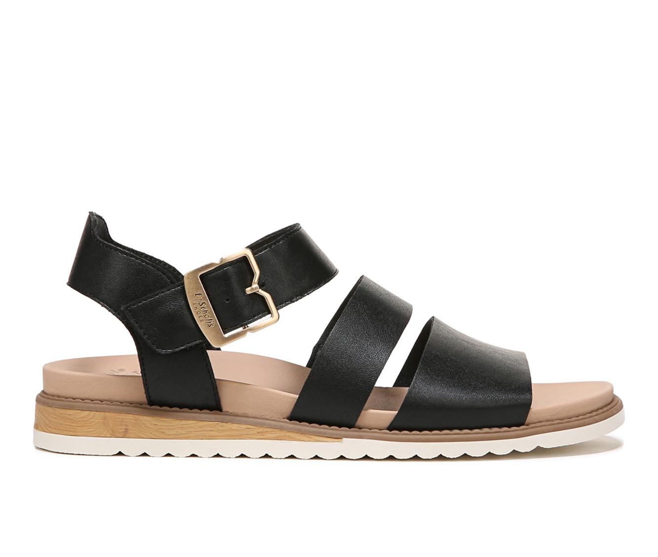 Dr scholl's black wedge sandals online