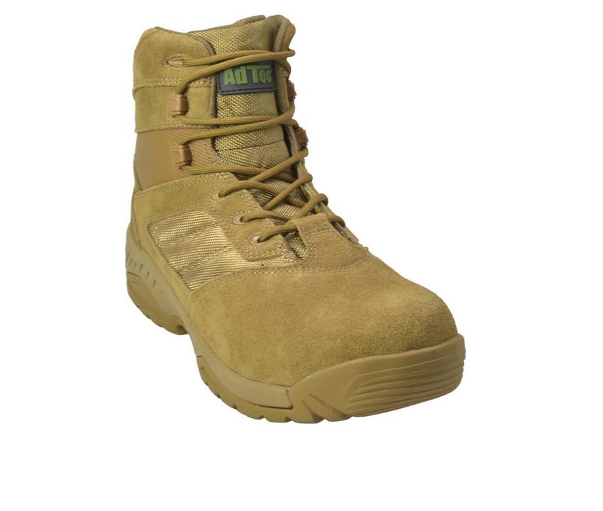 Men's AdTec Men's 6" Suede Side Zip Tactical Work Boots