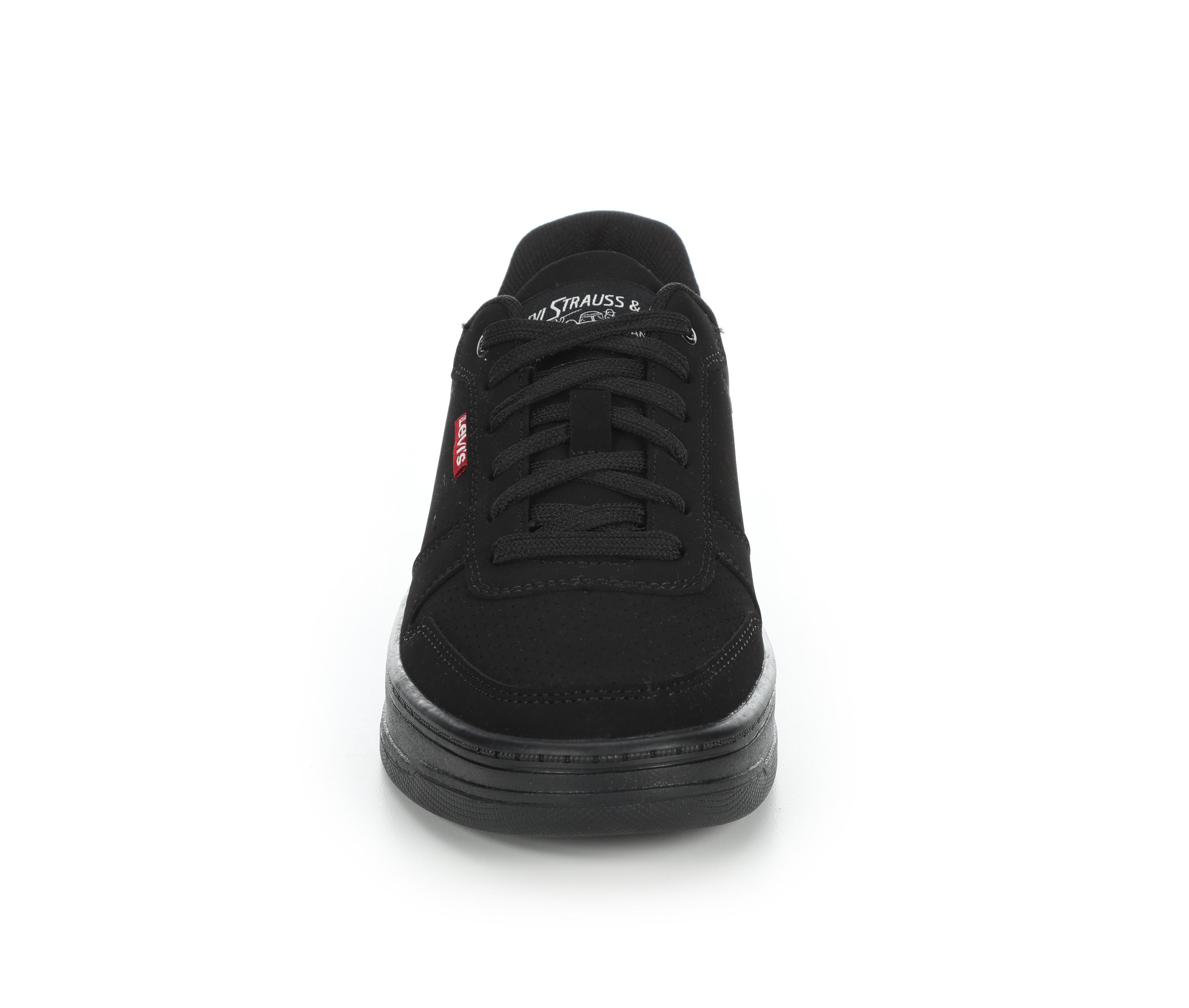 Levi's Men's Lance-LO-CHM-GRFX Sneakers – Low Top, Black Fabric, Lace-Up Casual Shoes