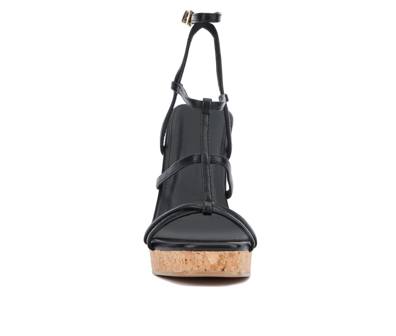 Women's New York and Company Abla Cork Wedge Sandals