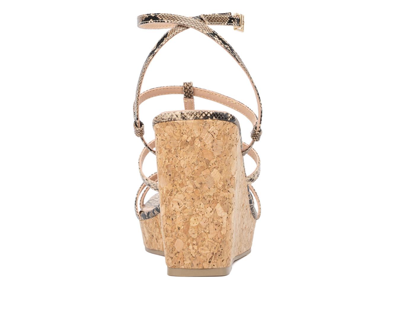 Women's New York and Company Abla Cork Wedge Sandals