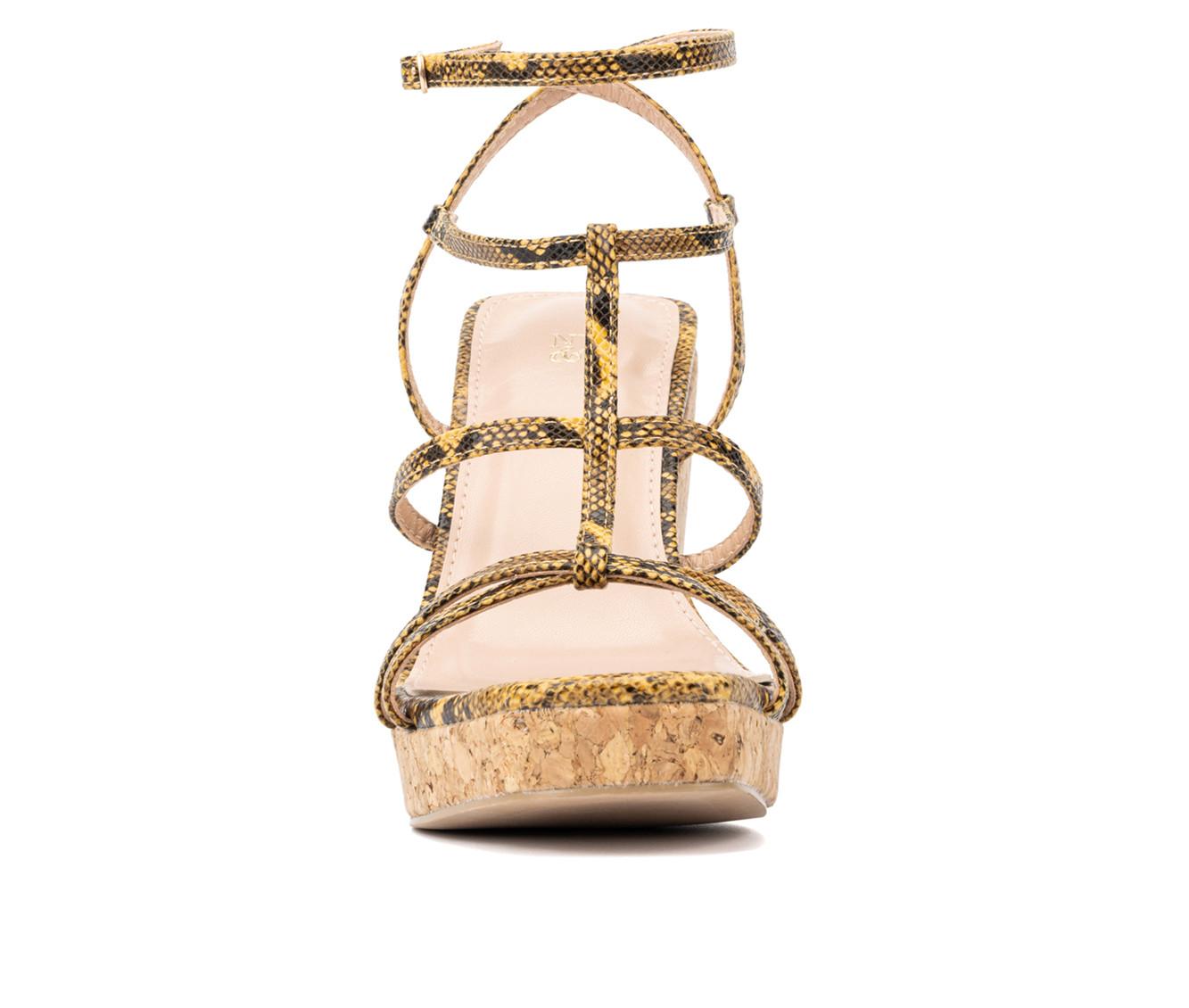 Women's New York and Company Abla Cork Wedge Sandals