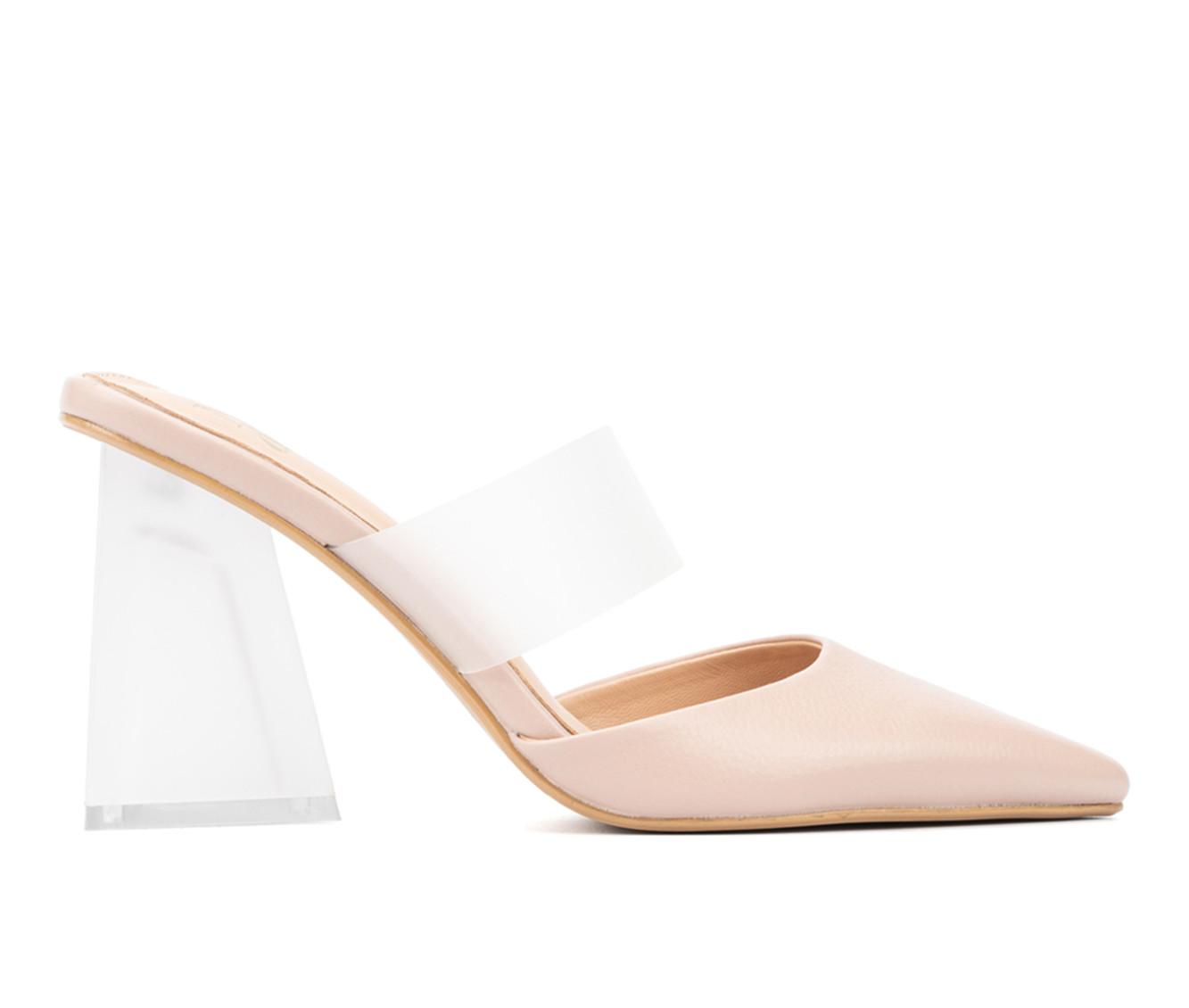 Women's New York and Company Winifred Heeled Mules