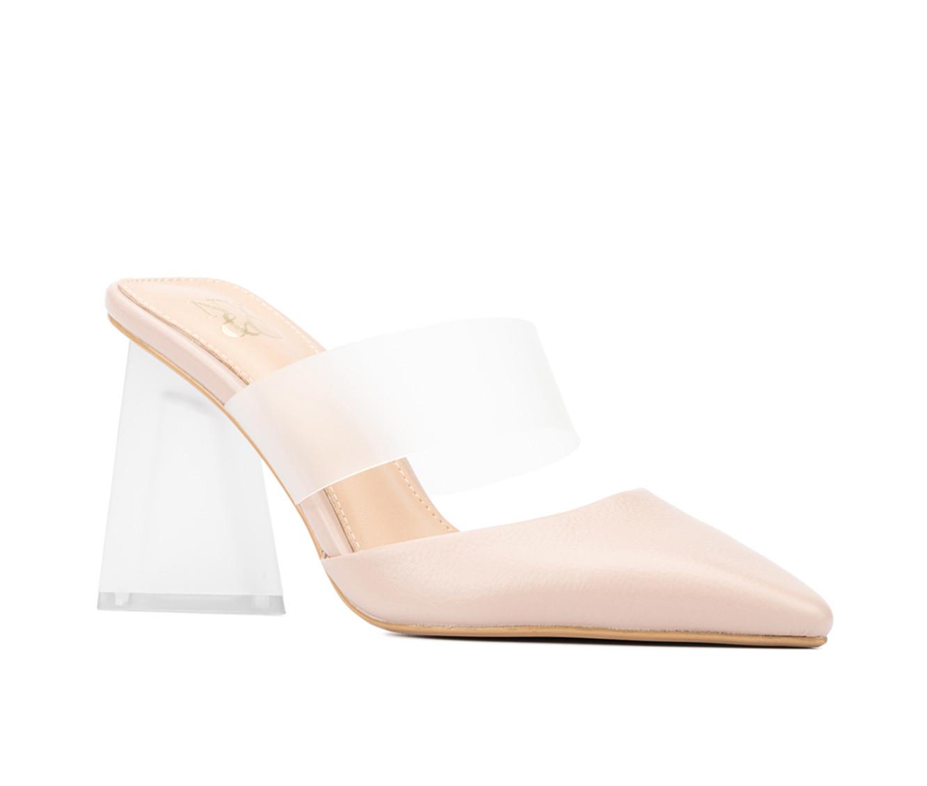 Women's New York and Company Winifred Heeled Mules
