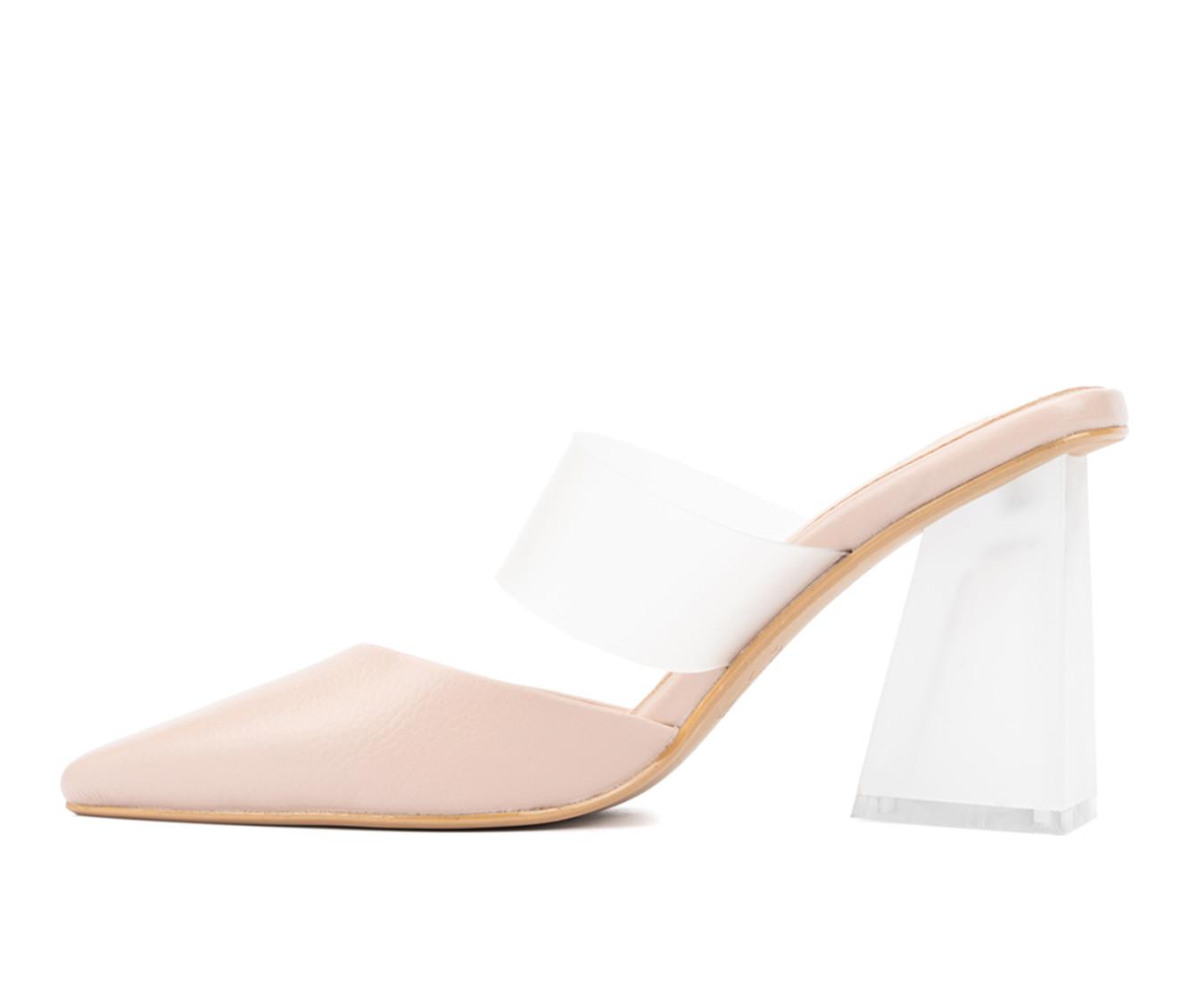 Women's New York and Company Winifred Heeled Mules