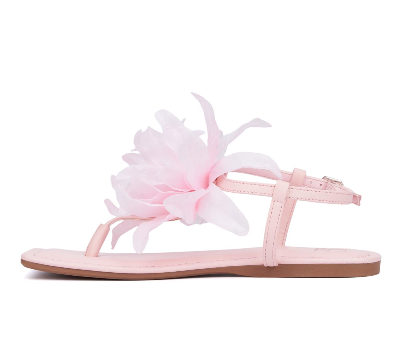 Women's New York and Company Big Flower Sandals