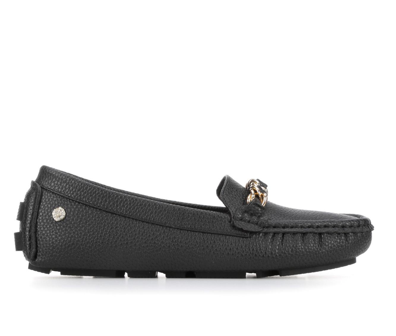 Anne klein black flat shoes on sale