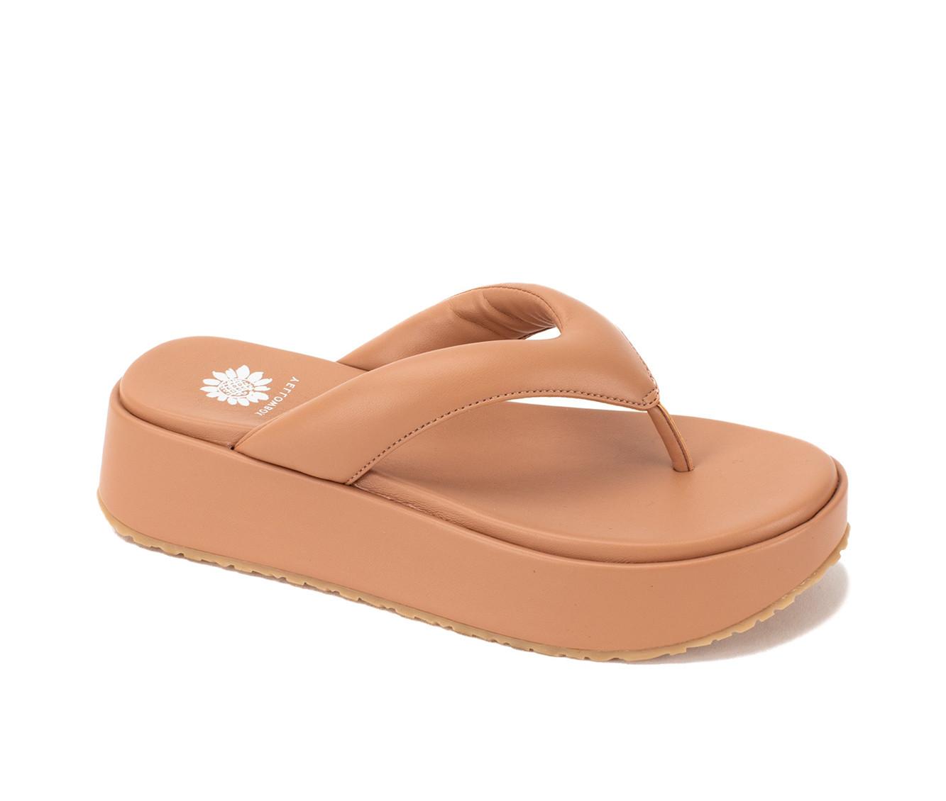 Women's Yellow Box Asbury Platform Flip-Flops