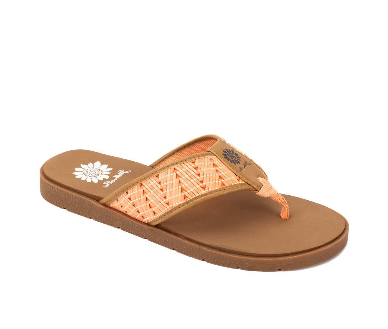 Women's Yellow Box Fellow Flip-Flops