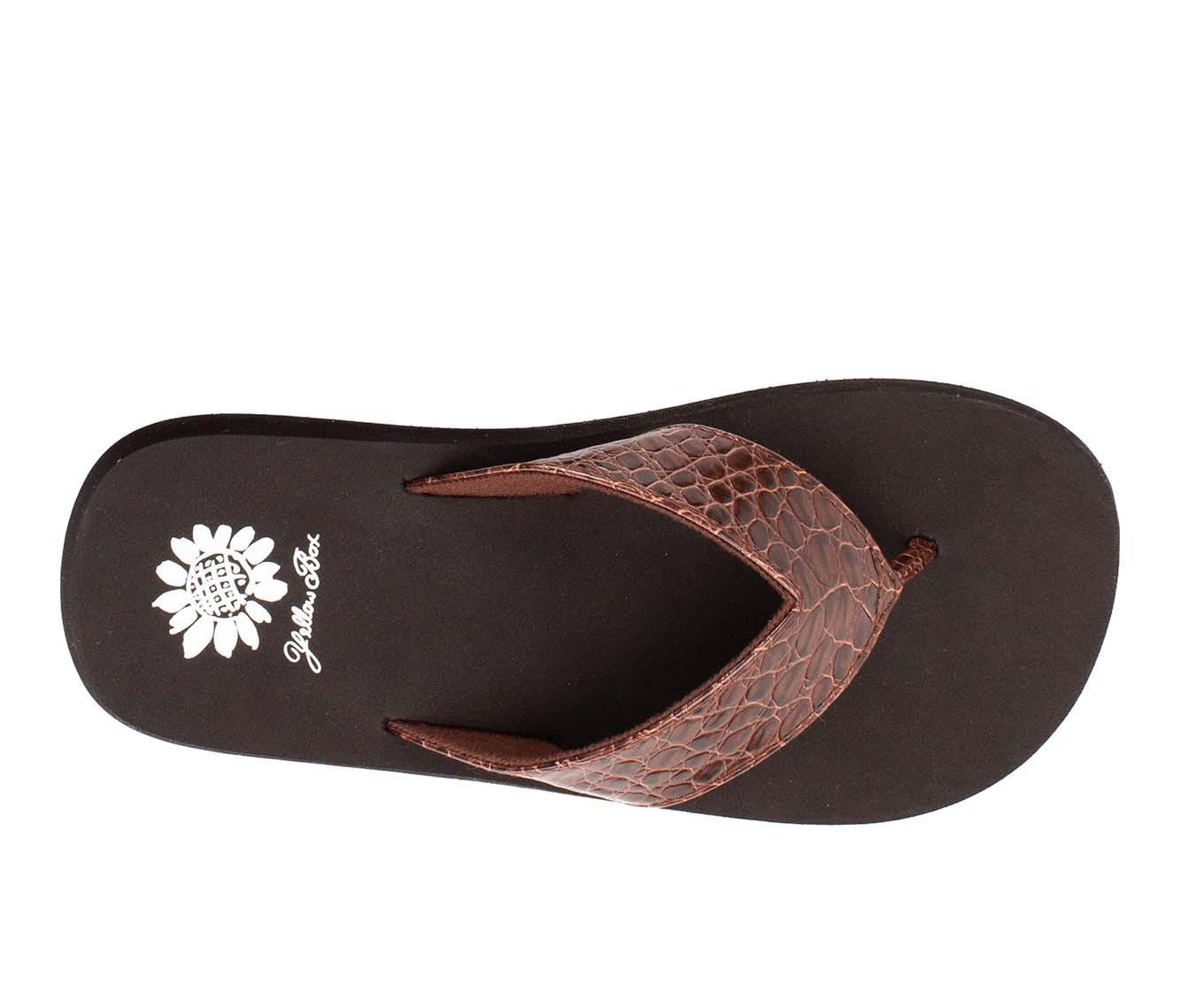 Women's Yellow Box Fina Flip-Flops
