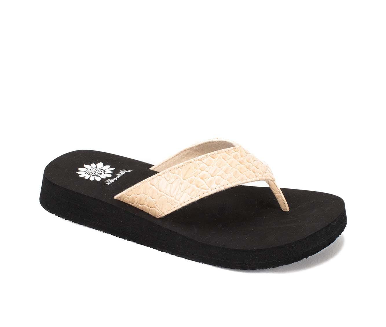 Women's Yellow Box Fina Flip-Flops