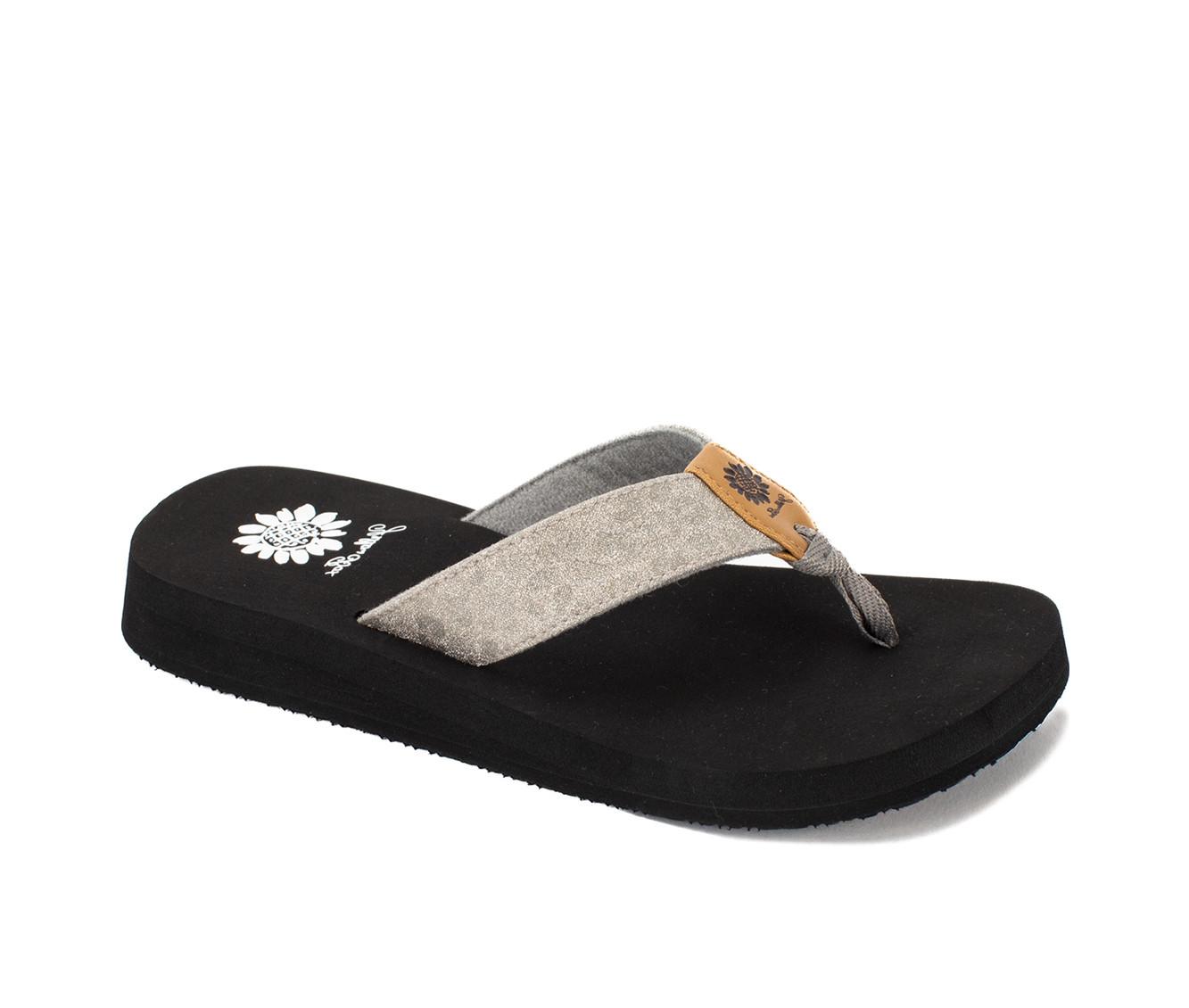 Women's Yellow Box Frizzle Flip-Flops