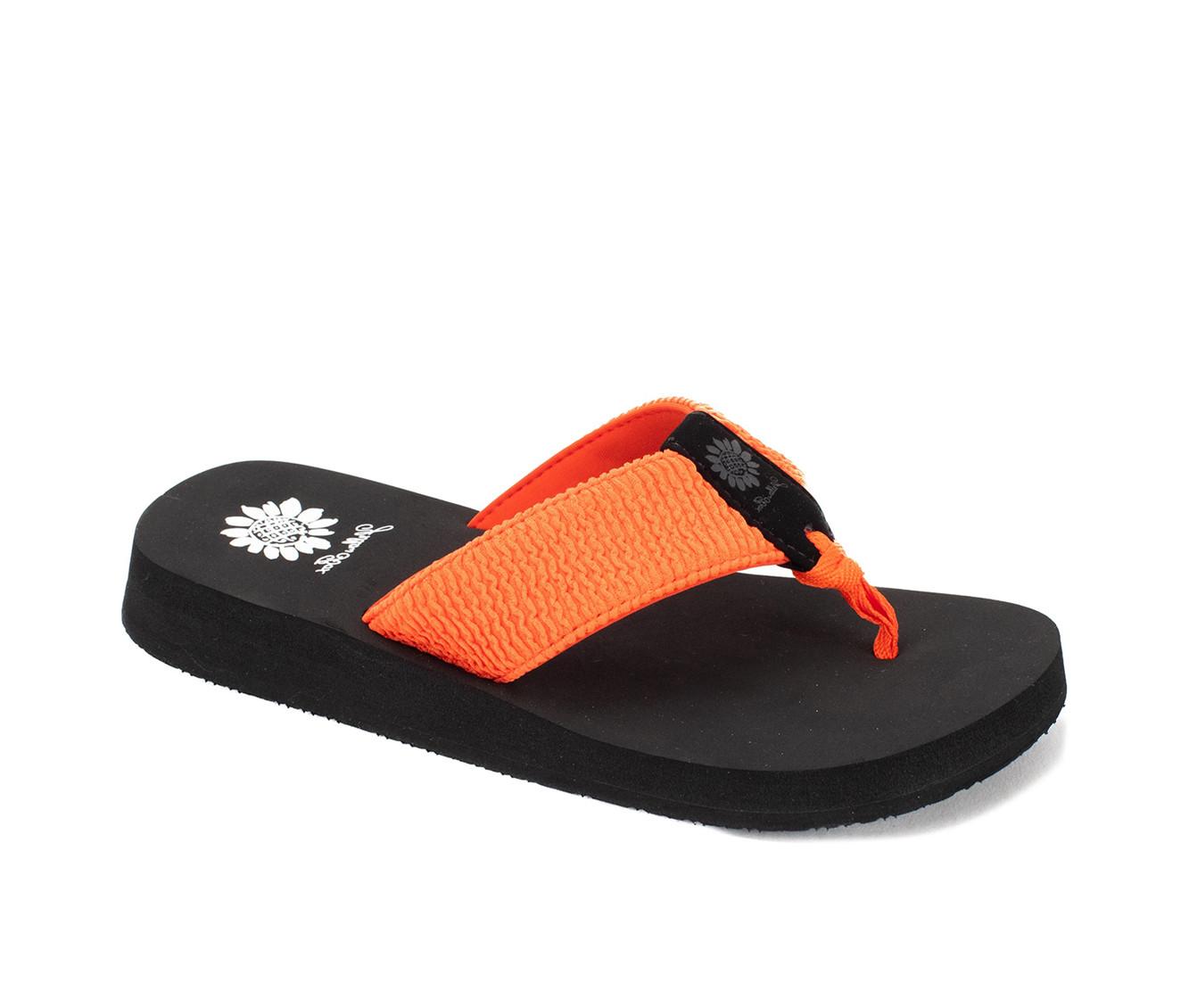 Orange yellow box flip hot sale flops