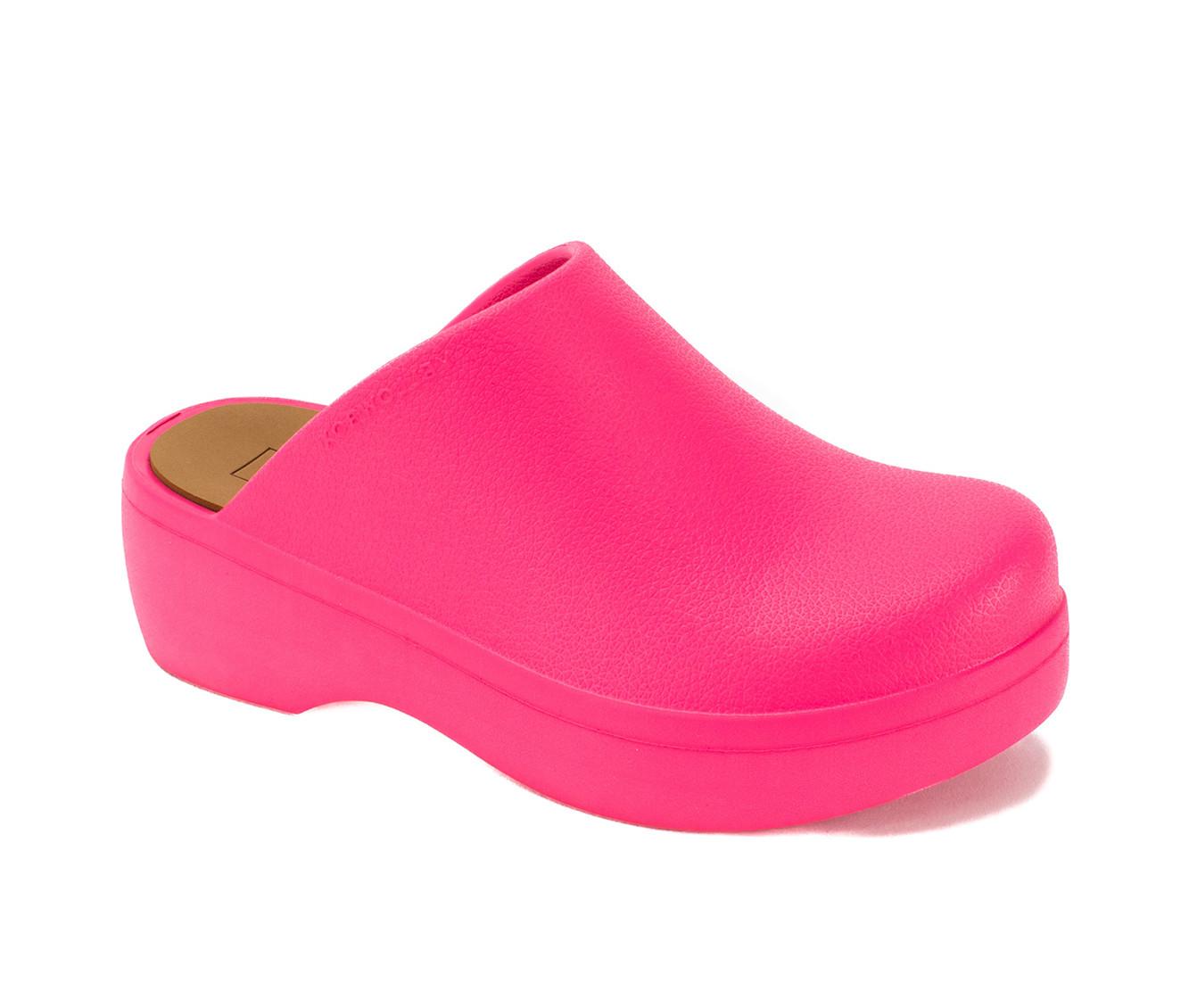 Women's Yellow Box Zippy Platform Clogs