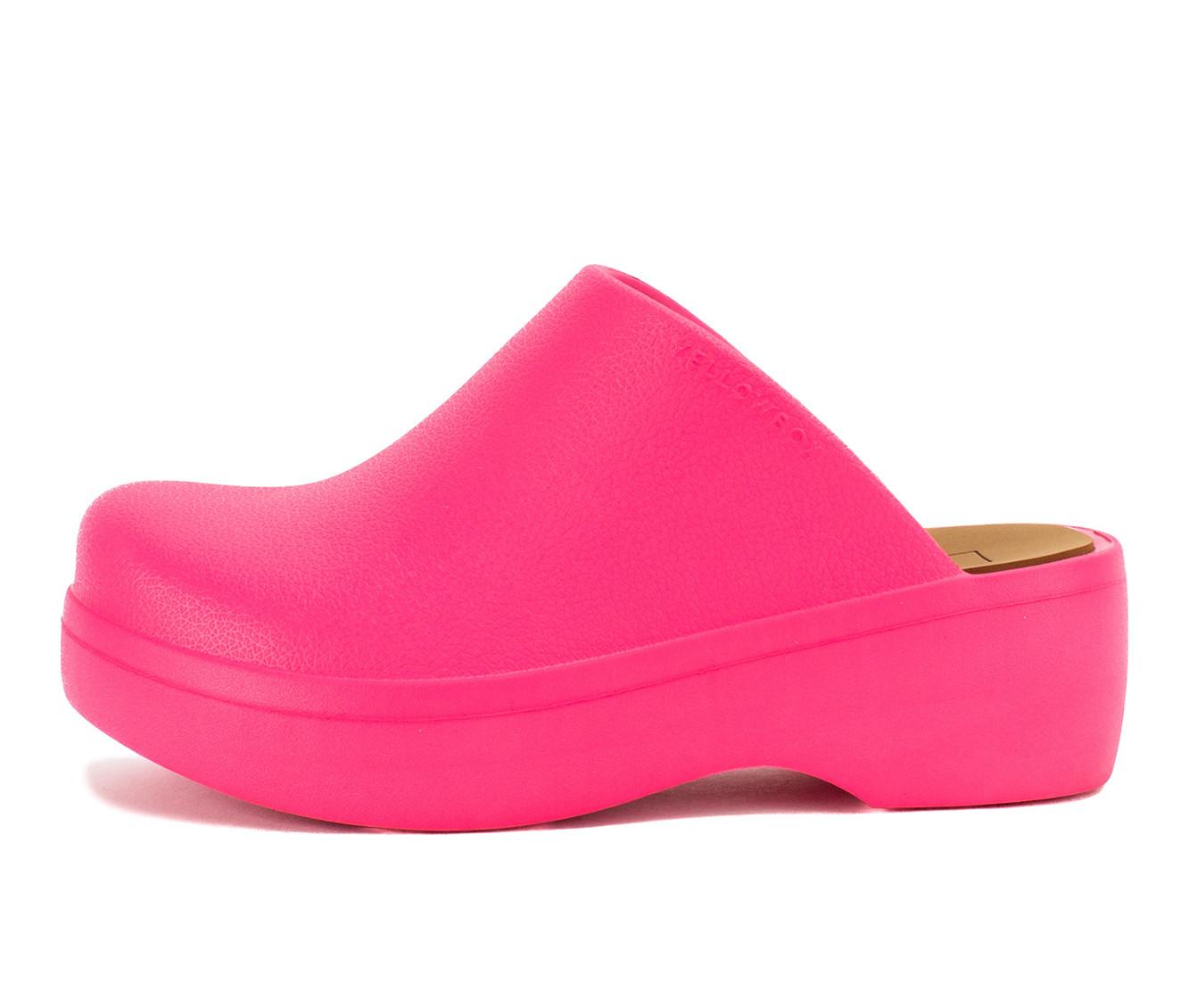 Women's Yellow Box Zippy Platform Clogs
