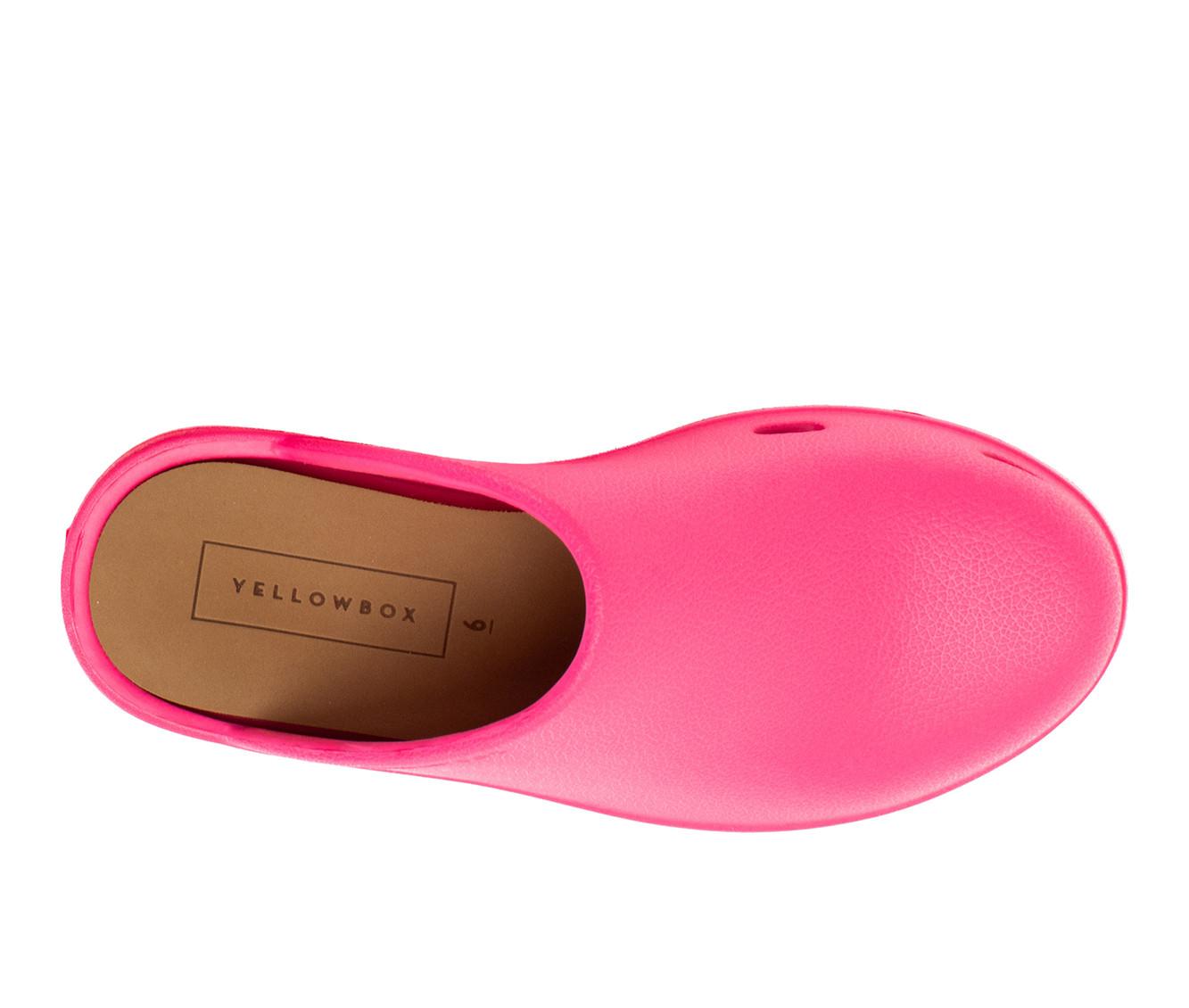 Women's Yellow Box Zippy Platform Clogs
