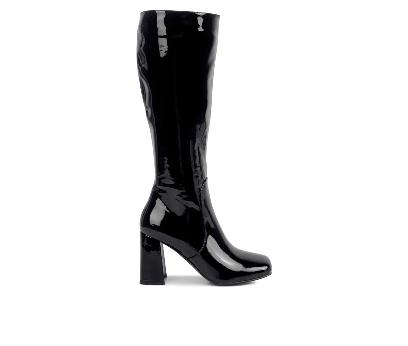 Women s London Rag Hypnotize Knee High Heeled Boots Shoe Carnival