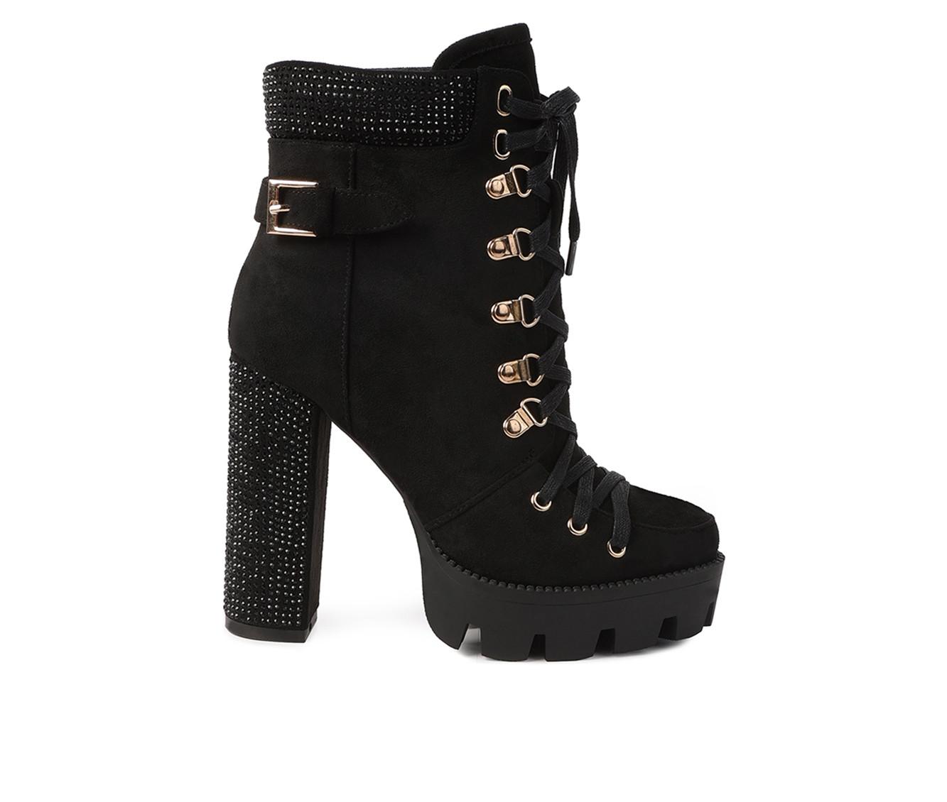 Women's London Rag Birch Heeled Lace Up Boots