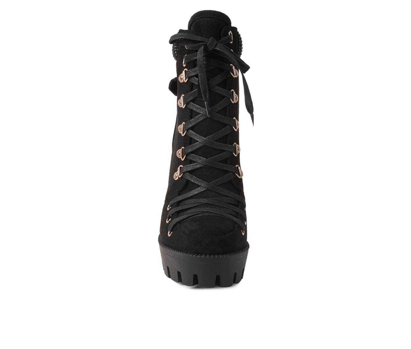 Women's London Rag Birch Heeled Lace Up Boots