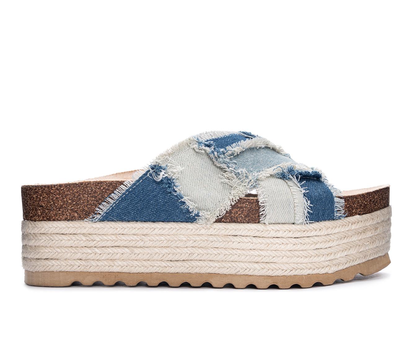 Women's Dirty Laundry Plays Platform Footbed Sandals