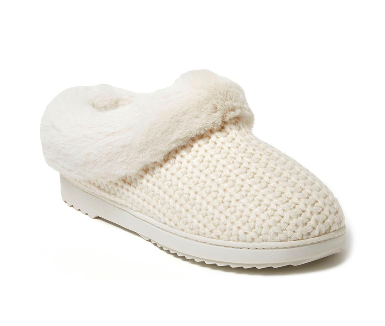 Dearfoams Hannah Festive Knit Clog Slippers