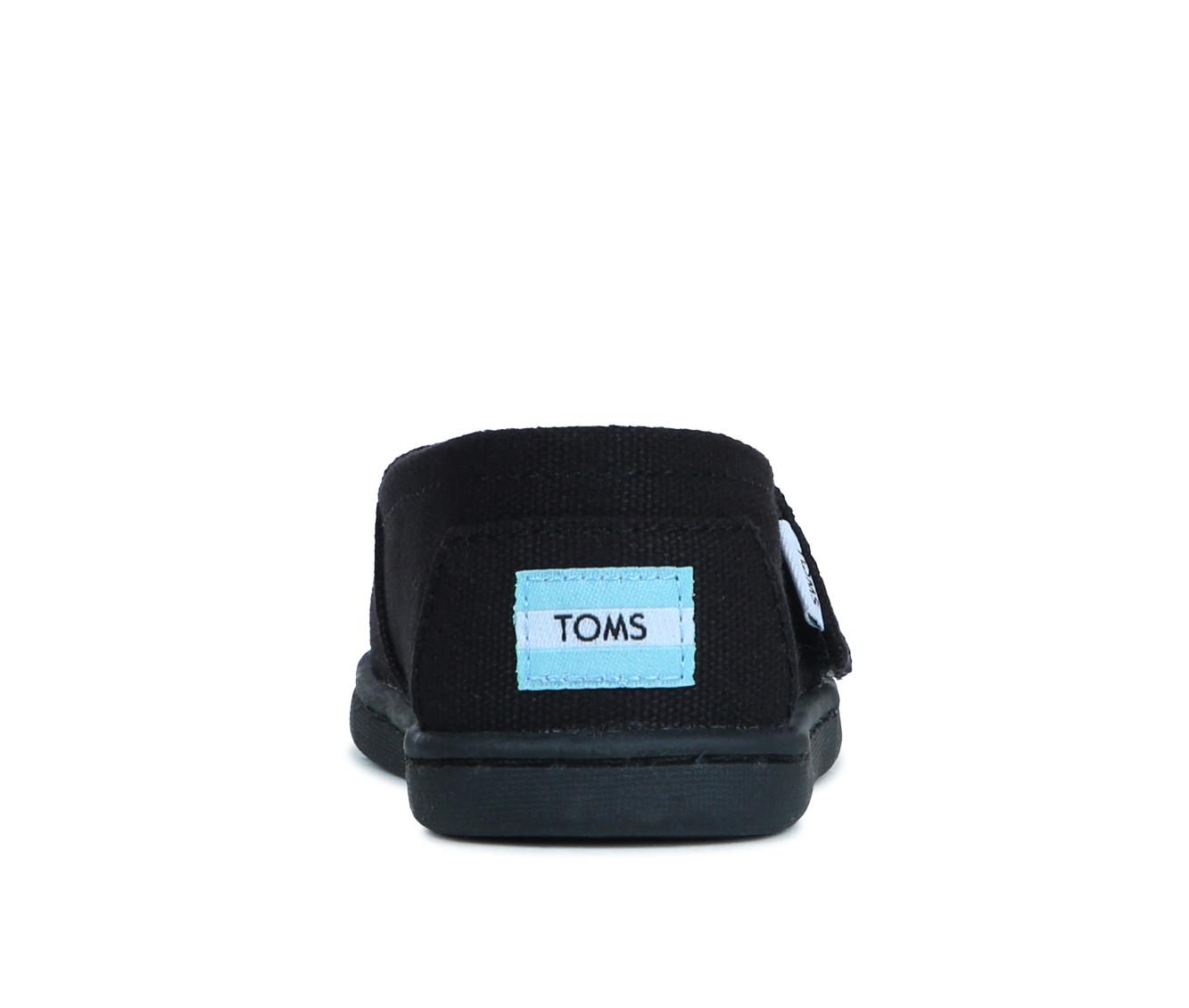 Boys' TOMS Infant & Toddler & Little Kid Tiny Alpargata Black Slip-On Shoes